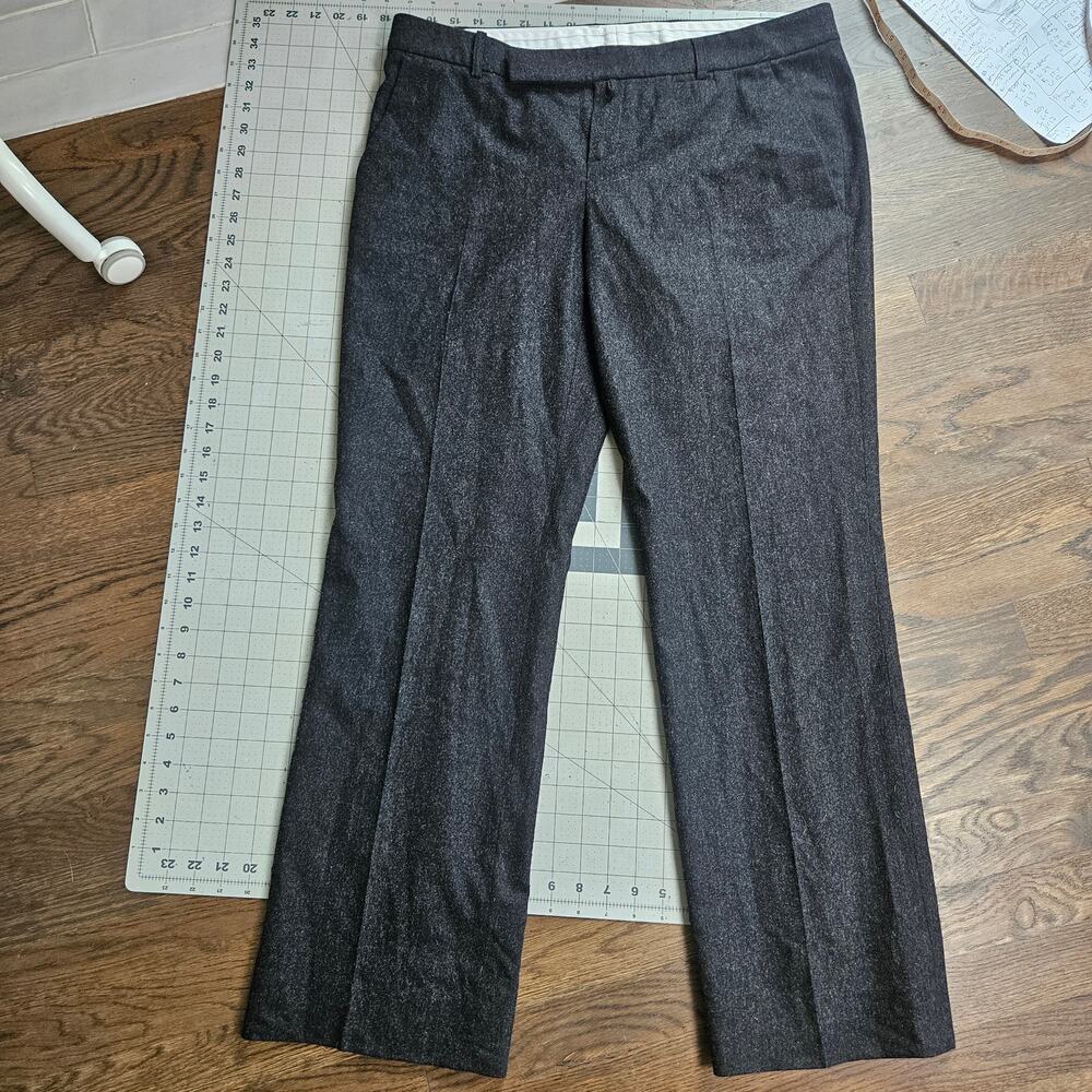 Grey Wool Strenesse Gabriele Strehle Trousers Size 10